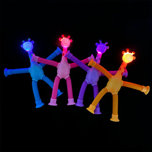 ของเล่นพลาสติกแบบมีถ้วยดูดยีราฟแบบยืดหดได้พร้อมไฟ LED ของเล่นฟิดเจ็ต - Product Image 3