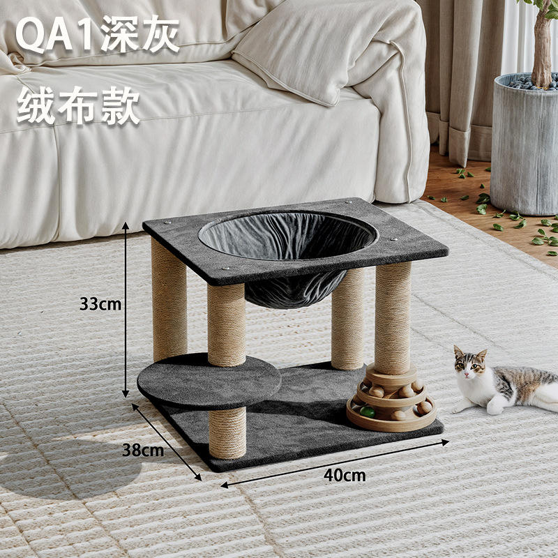 Style de velours gris foncé QA1-40x38x33cm