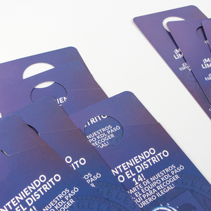 Custom Paper Cardboard Door Hanger PVC Flyer with Double Side Offset Printing for <strong>Real</strong> Estate Promotion Gift Business <strong>Card</strong> - Product Image 4