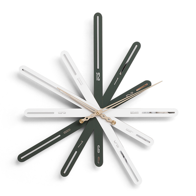 Vert et blanc moderne - Grand (63 cm de large ; 65,5 cm de haut)