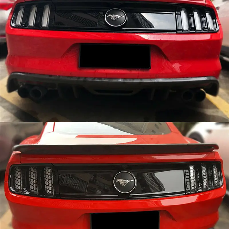 2015-2022 Ford Mustang arka lamba gölge Mustang modifiye kararmış petek kuyruk lambası gölge arka kuyruk lambası kabuk etiket