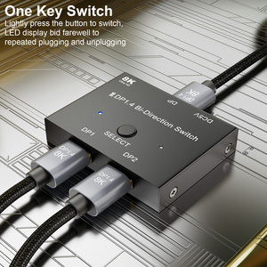 DisplayPort bidireccional 8K @ 30Hz 4K @ 120Hz Switch Converter 8K DP 1,4 Accesorio de audio y video para pantallas de múltiples fuentes - Product Image 2
