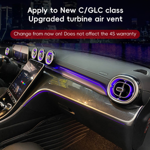 Mercedes Benz c-class W206 için 2022 64 renkler ön arka hava firar LED ortam ışığı-5 parça aydınlık türbin hava çıkışı - Product Image 6