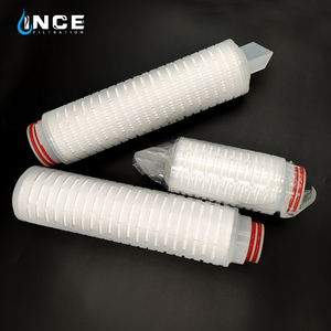 0.2 mikron 20 inç yüksek akış Pp/naylon/Ptfe pileli membran filtre kartuşları su kağıdı plili filtre eleman - Product Image 3