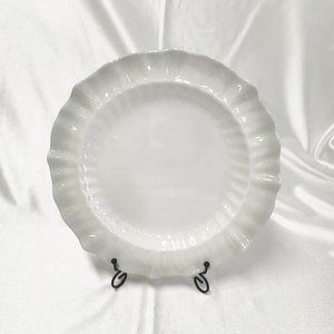 高品质三聚氰胺不规则餐具耐用除草三聚氰胺盘子和碗渐变浅蓝色边缘三聚氰胺盘子 - Product Image 5