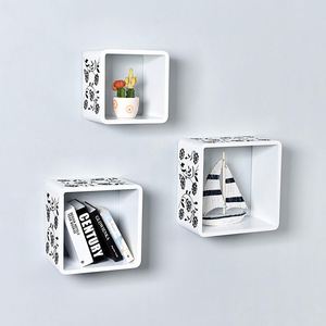 Caja de almacenamiento de apilamiento funcional, juego de estante de cubo decorativo de montaje en pared - Product Image 6