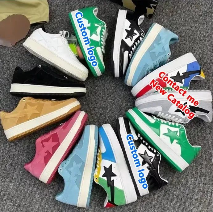 2024 Top Quality New Designer Unisex Sports Shoes Bapeshot Star Print Fashion Style Trendy Comfortable Casual Sports Shoes