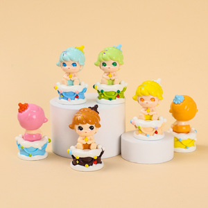 High-End Cute <strong>Didi</strong> Birthday Cake Figurine Semi-Popular Tabletop Decoration Resin Material Matched with Live-Streaming Blind Bag
