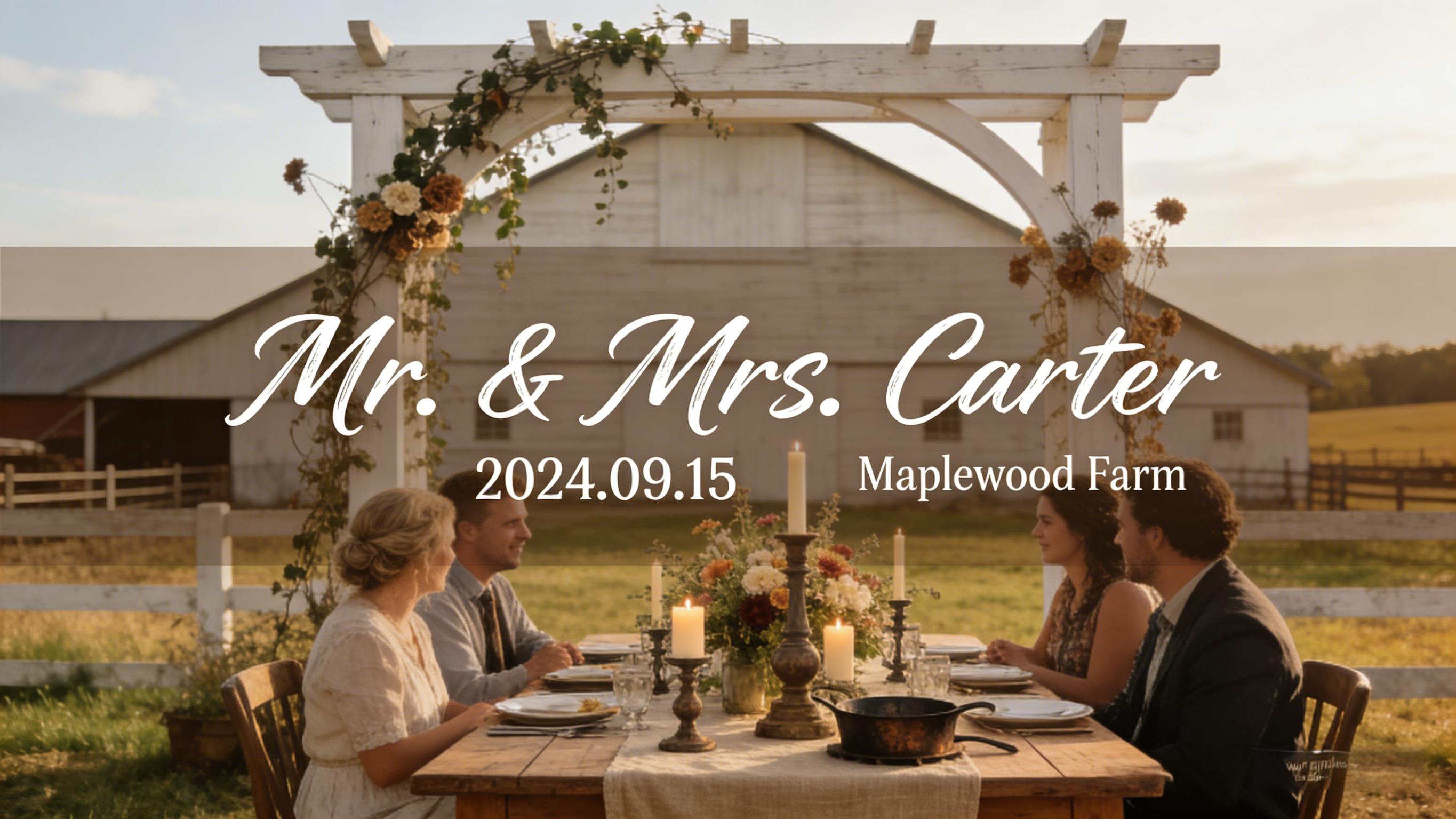 Mariage rustique à la ferme d'automne doré