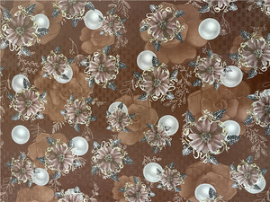 Transparent Printed PVC Printed Tablecloth Dirt Resistant <strong>Pattern</strong> - Product Image 2