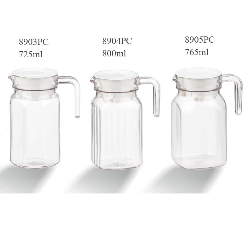 Plastic Tea Pitcher Pitcher Plastic with Measurement Juice Lemon Tea Frosted Pitcher Water Jug