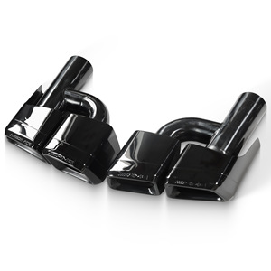Mercedes-benz W212 e-class AMG CLA C63 E63 kare h-tipi dört çıkışlı tailpipes için araba modifiye egzoz borusu ipuçları - Product Image 6