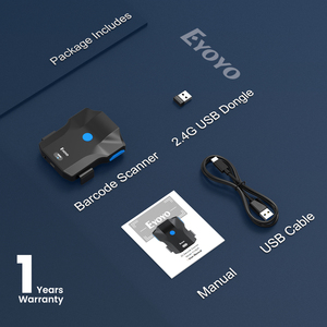 Eyoyo-escáner de código de barras EY-032P COMS, lector de código de barras con cable e inalámbrico, Bluetooth, Sensor de imagen, 1D, 2D, QR, para PDF417, Código 128, 39 - Product Image 6