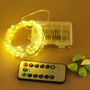 2m 20led Warmweiß Holiday Fernbedienung Batterie betriebene LED Kupferdraht Lichterkette - Product Image 5
