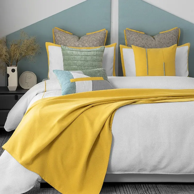 Ensemble de couette de lit confortable de 10 pièces, literie alternatif toutes saisons avec coussin décoratif assorti