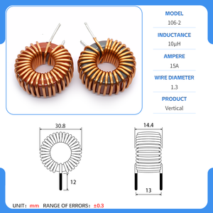 10UH 15UH 22UH kırmızı manyetik halka indüktörler bobinleri ile dijital amplifikatör ses sınıfı D filtre - Product Image 4
