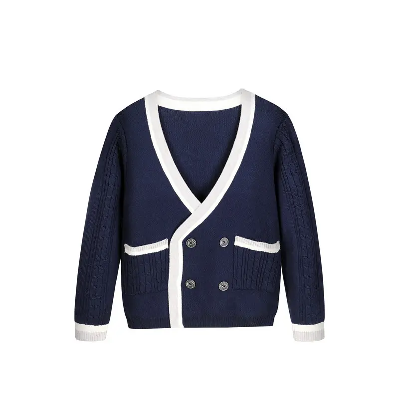 Uniforme scolaire pull tricoté Cardigan personnaliser pull scolaire uniforme confortable pull scolaire