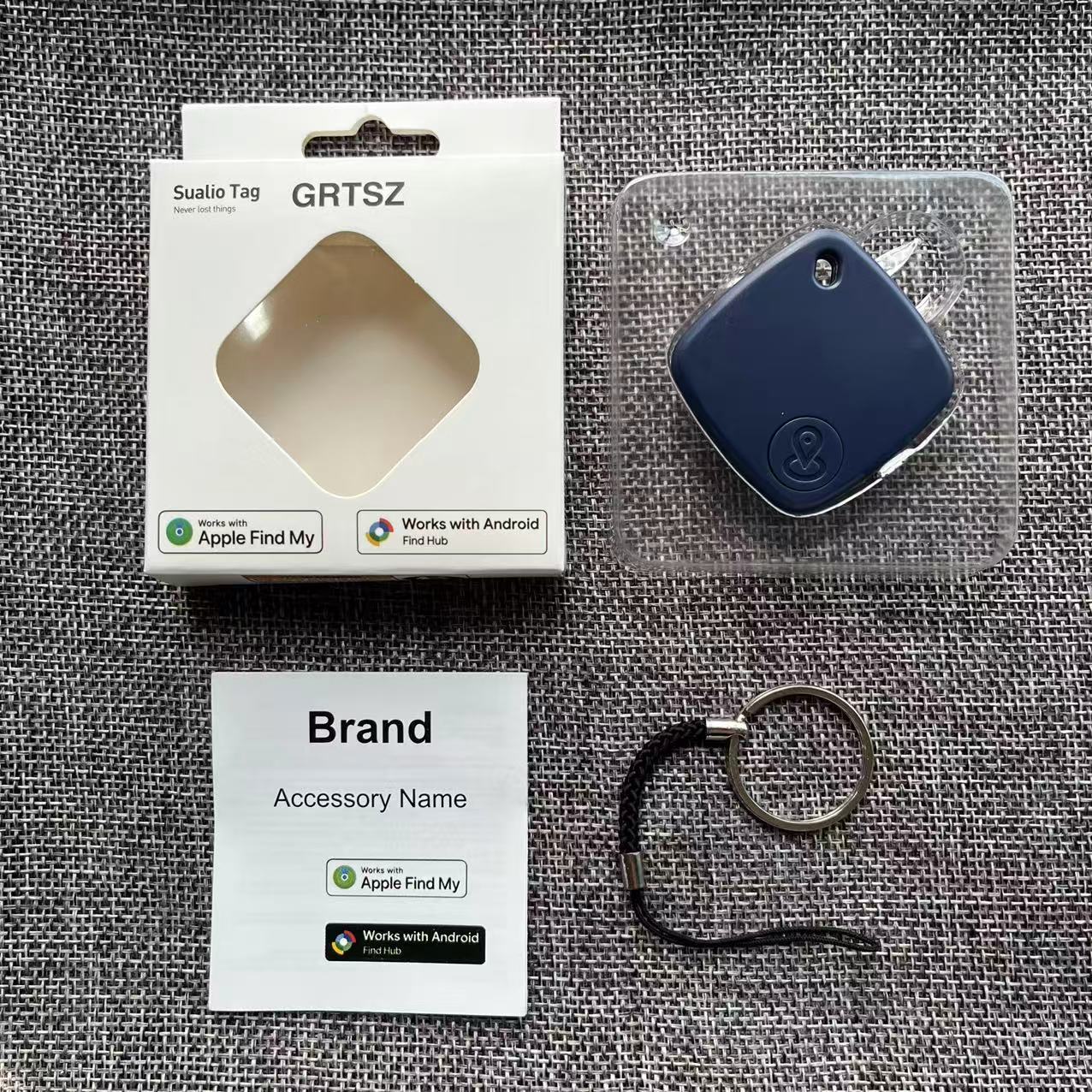 F2 ระบบคู่ - สีน้ำเงินเข้ม + สายคล้อง (1 ชุด)