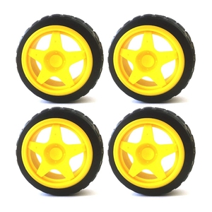 Getriebe motor Gummi radsatz für DIY Smart Car Robot Elektrorad-Kit für UNO 4WD Arduino Robot Smart Car