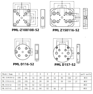 CNC Machine 5th Axis Kamishiro zero Point Clamping System Self <strong>Centering</strong> Vise Adapter Lang Compatible Quick Point 52mm Distance - Product Image 6