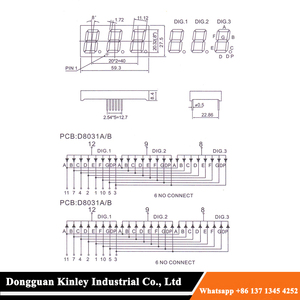 Werks preis 0,8 Zoll 3-stellig 8031 7-Segment-LED-Anzeigemodul numerische LED-Anzeige mit emittierender gelber Farbe - Product Image 3