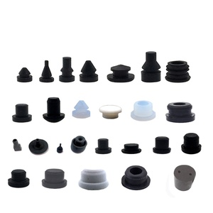 定制发光二极管灯橡胶保护器插头白线索环带孔硅胶插头VMQ帽 - Product Image 5