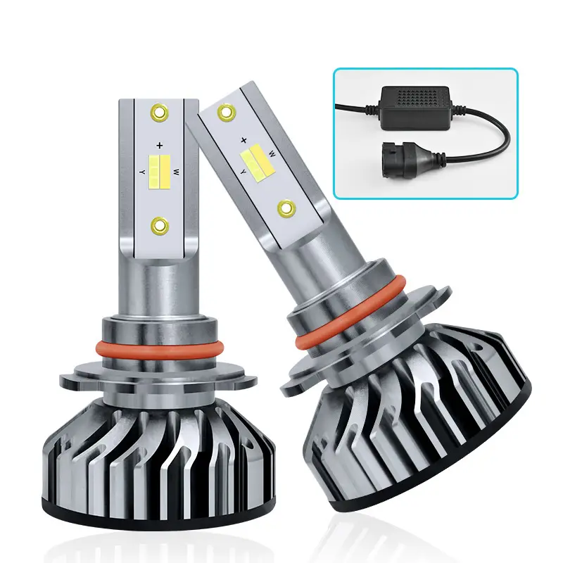 Bombilla Led f2 para coche, faro delantero de 50w, chip 1860, luz blanca y amarilla, 9005 h1 h3 h4 h7 h11