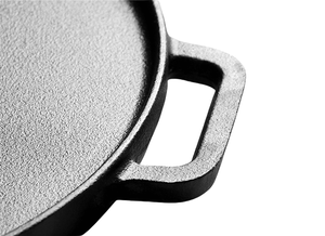 Büyük dökme demir önceden terbiyeli çift tava tava barbekü için geri dönüşümlü kalbur ile geri dönüşümlü ızgara tavası plaka pişirme tavalar - Product Image 4