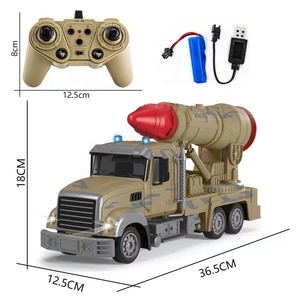 בני <span class=keywords><strong>RC</strong></span> טילי צעצועי מכונית 1:24 <span class=keywords><strong>10</strong></span> ערוץ שלט רחוק צבאי משאית צעצוע