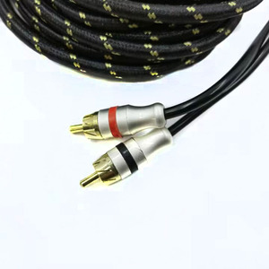 High Quality Car Audio <strong>Wire</strong> Connectors Amplifier Receiver Hifi Subwoofer 2 <strong>RCA</strong> to 2 <strong>RCA</strong> Cable - Product Image 4