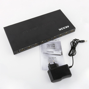 Nuevo divisor HDMI de alta calidad, conmutador de vídeo UltraHD 1x8 Shunt Smart EDID HDCP 4K 30Hz, divisor HDMI 1 en 8 salidas