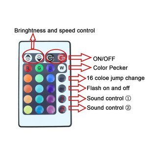 Заводские продажи 12 В 24 В музыкальный RGB светодиодный контроллер с пультом дистанционного управления звуковой датчик управления - Product Image 4