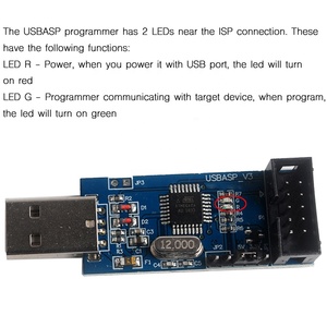 USBASP-Programmierer für ATMEL 51 AVR USB ISP ASP-Mikrocontroller-Downloader mit 10-poliger bis 6-poliger Adapter platine für Ender 3 P