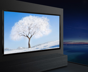 Y-100&quot; <strong>Fixed</strong> <strong>Frame</strong> White Projector <strong>Screen</strong> for 4k Projector 5cm Flocking Fabric Edge Wall Mounted <strong>Frame</strong> <strong>Projection</strong> <strong>Screen</strong> - Product Image 1