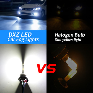 DXZ 2 adet CSP 1860 H7 H11 H8 9006 HB4 9005 HB3 yüksek kalite LED oto sis lambası araba Anti sis sürüş işık ampul 6000K beyaz