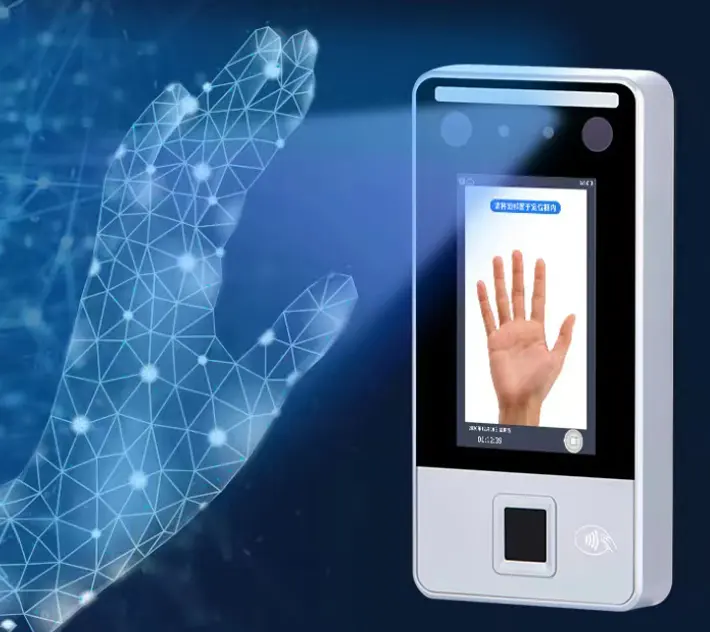 Productos de sistema de control de acceso biométrico de asistencia de alta calidad con reconocimiento facial + palmvein y Metal Shellm