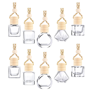 Bằng Gỗ Xe Treo Khuếch Tán Nước Hoa Chai Tinh Dầu Làm Mát Không Khí Với Cao Su Nút Chai Rỗng Khuếch Tán Chai Cho Xe - Product Image 2