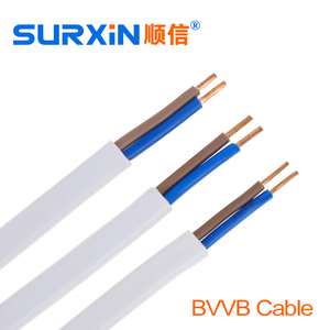 真新しい銅線PVC絶縁シースBvvbコア2*4フラットケーブル