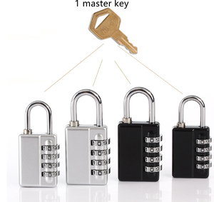 Black <strong>Key</strong> Code Padlock Number Combination <strong>Lock</strong> Padlock with Master <strong>Key</strong> - Product Image 5