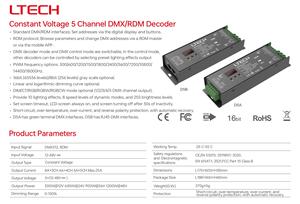 LTECH RDM/DMX Handy-Programmier decoder 5-Kanal CV DMX-Decoder