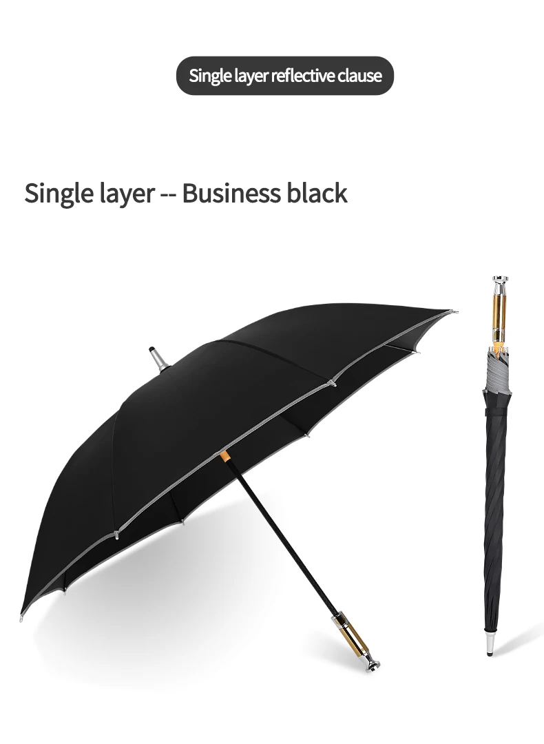 wooden handle customized straight umbrella rain big golf umbrella long umbrella mcc golf with logo