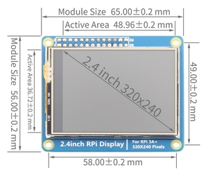 2,4 Zoll TFT ILI9341V 240*320 GPIO RTP LCD-Touchscreen-Bildschirm modul für Raspberry Pi für Raspberry Pi-Projekte - Product Image 3