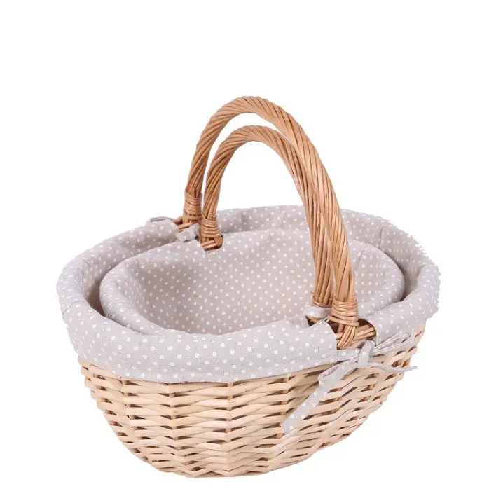 Cesta de drenar para presente, cesta cesta feita de decoração para guardar pães e drenar a mão