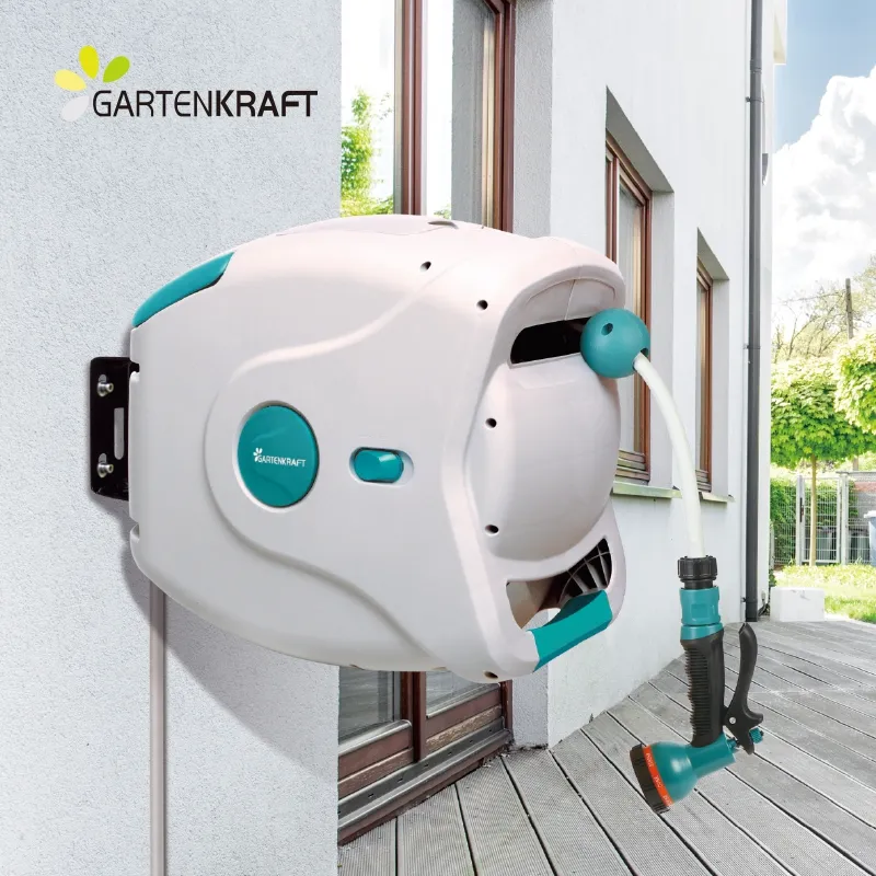 Gartenkraft Trung Quốc Nhà Cung Cấp Chất Lượng 15 Mét Áp Lực Cao Treo Tường Vườn Nước Hose Reel