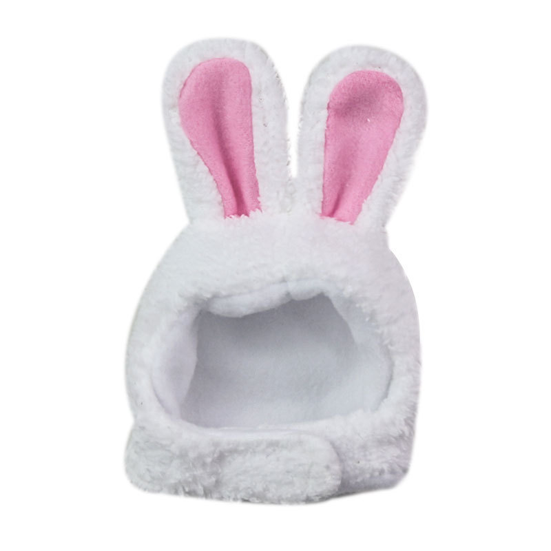 White rabbit plush hat