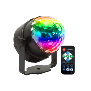 ลูกบอลคริสตัลหลากสีไฟกลางคืน LED ลูกบอลวิเศษขนาดเล็กควบคุมด้วยเสียงด้วยรีโมทคอนโทรล - Product Image 1