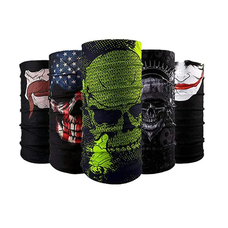 Individueller Sublimationsdruck multifunktionales Kopfwerk nahtloser magischer Schal Bandana Nacken Gaiter