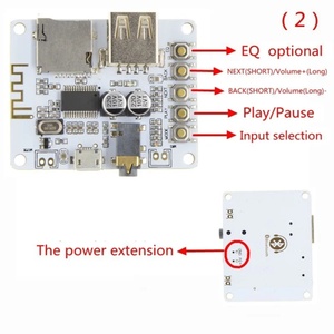 Placa receptora de Audio Bluetooth con ranura para tarjeta USB TF, salida de reproducción de decodificación, módulo de música estéreo inalámbrico de 2, 5V 2,1