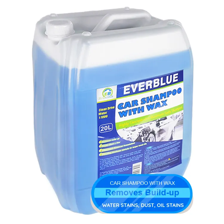 EverBlue Emballage personnalisé mousse de shampooing de voiture 20 litres concentré liquide de lavage de voiture cire d'eau de voiture
