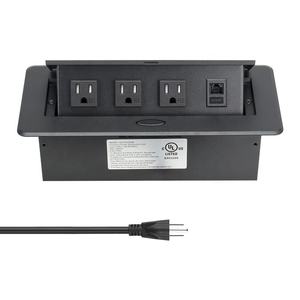 桌面安装多个欧盟电源厨房弹出式家具插座，带双usb - Product Image 2